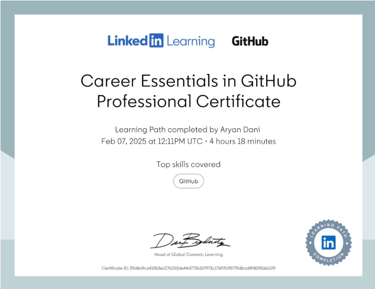 Git and GitHub Certificate